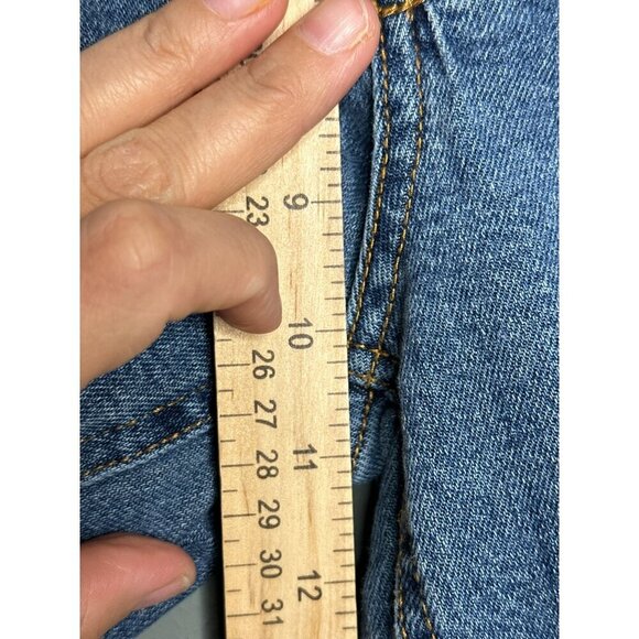 Wild Fable Women's 0 High Rise Straight Medium Wash Distressed Ripped Denim Jean - Picture 4 of 11